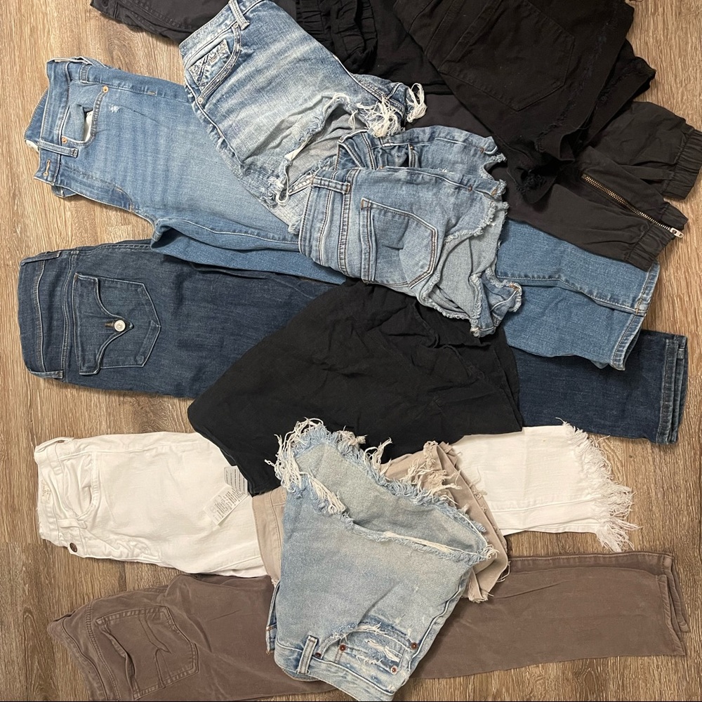 Lot of womens shorts and jeans